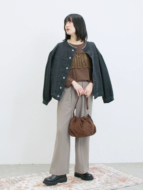 Samansa Mos2 blue「ビスチェドッキングカットソー」|Tシャツ・カットソー|