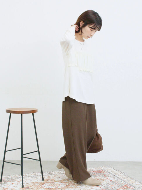 Samansa Mos2 blue「ビスチェドッキングカットソー」|Tシャツ・カットソー|