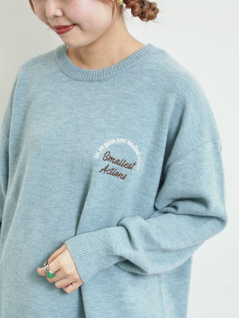 SM2「ロゴ刺繍ニットプルオーバー」|ニット・セーター|
