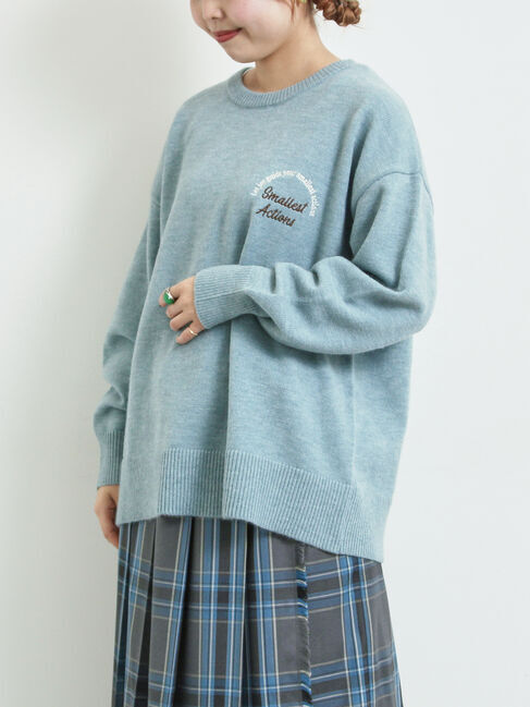 SM2「ロゴ刺繍ニットプルオーバー」|ニット・セーター|