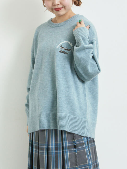 SM2「ロゴ刺繍ニットプルオーバー」|ニット・セーター|