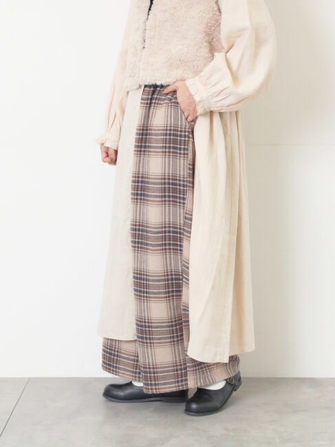 Samansa Mos2「【M/Lサイズ】チェック柄ワイドパンツ」|その他|