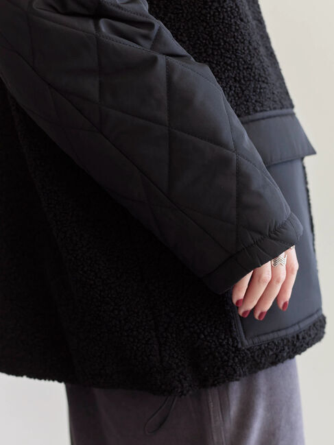 Samansa Mos2 blue「スタンドボアキルトジャケット」|その他|