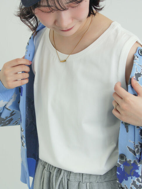 Samansa Mos2「【汗染み防止】ノースリーブTシャツ」|Tシャツ・カットソー|