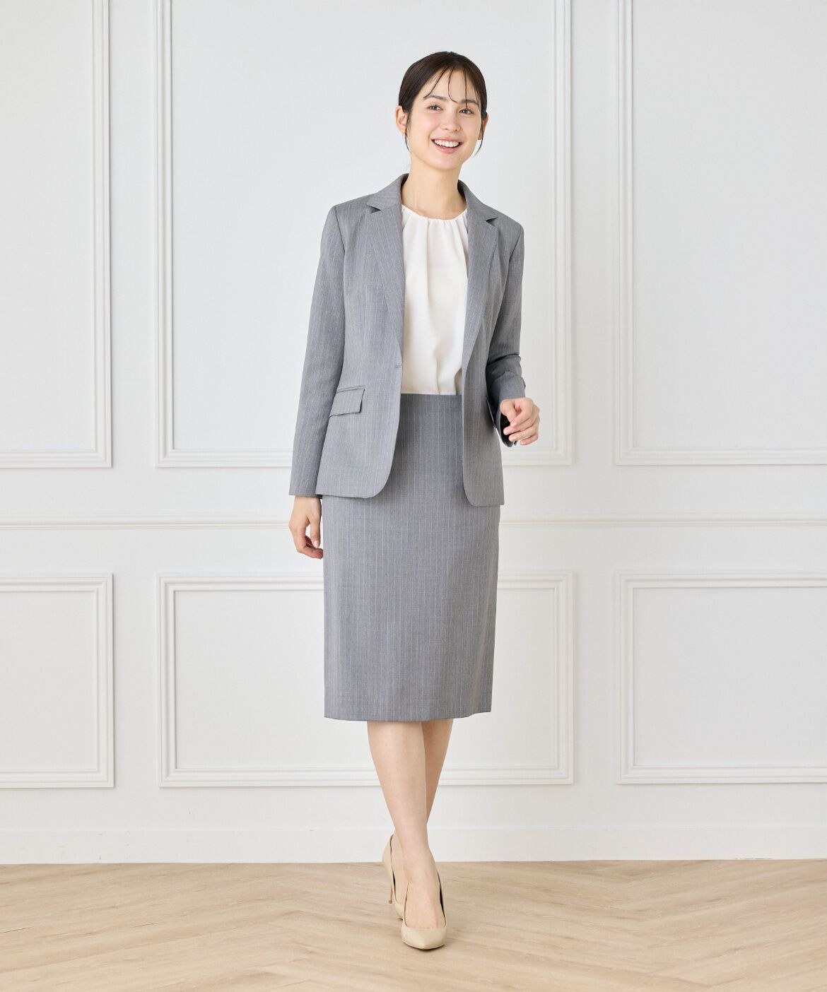 INED「《大きいサイズ》シングルジャケット《CERRUTI》」|テーラードジャケット|