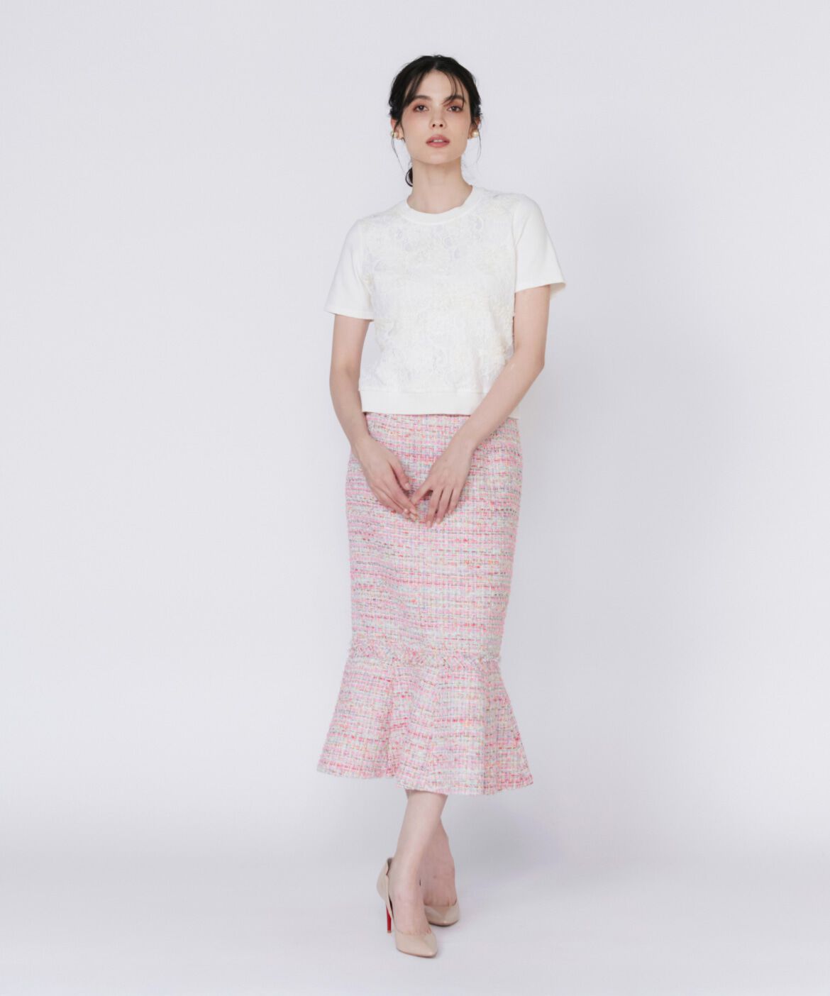 Maglie le cassetto「《M Maglie le cassetto》ツイードマーメイドスカート」|タイト|