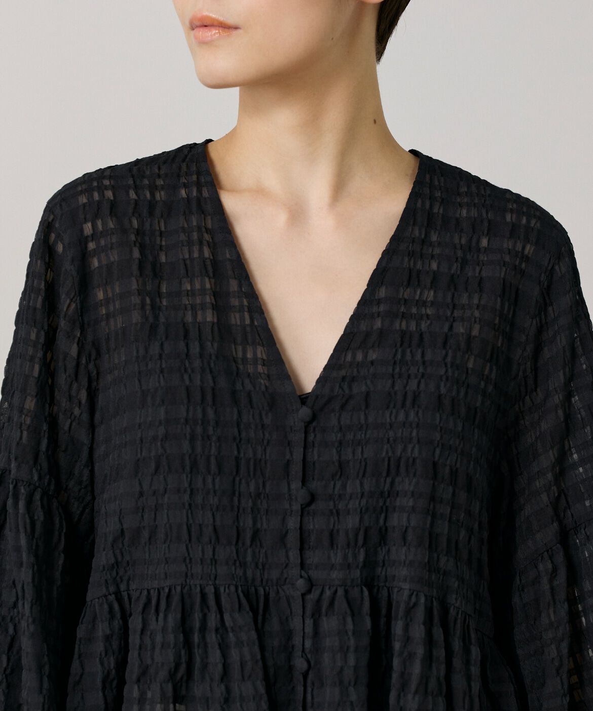 DAY by DAY it&rsquo;s international「シアーチェックペプラムブラウス」|シャツ・ブラウス|