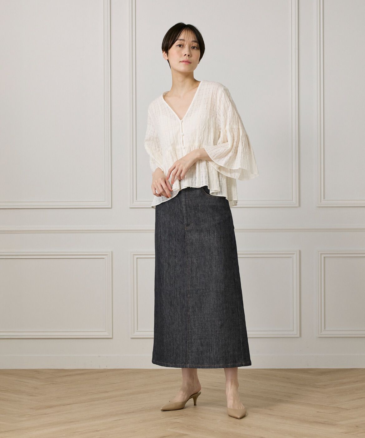 DAY by DAY it&rsquo;s international「シアーチェックペプラムブラウス」|シャツ・ブラウス|