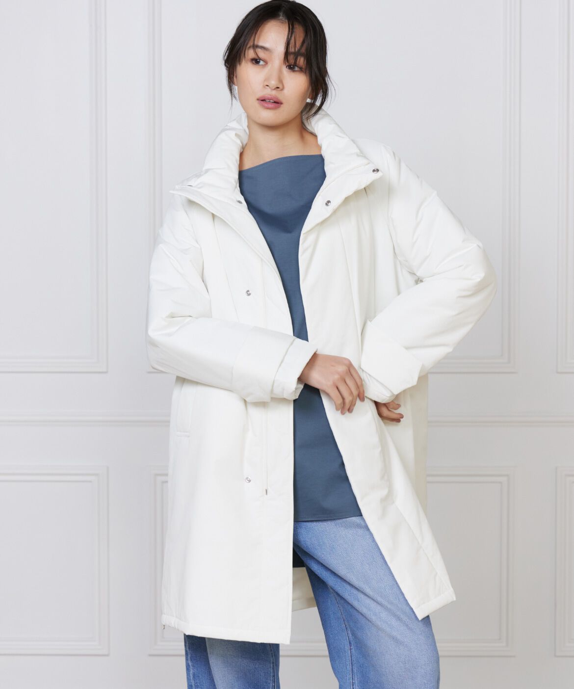 DAY by DAY it&rsquo;s international「スタンドカラー中綿コート」|ダウン|アイボリー2