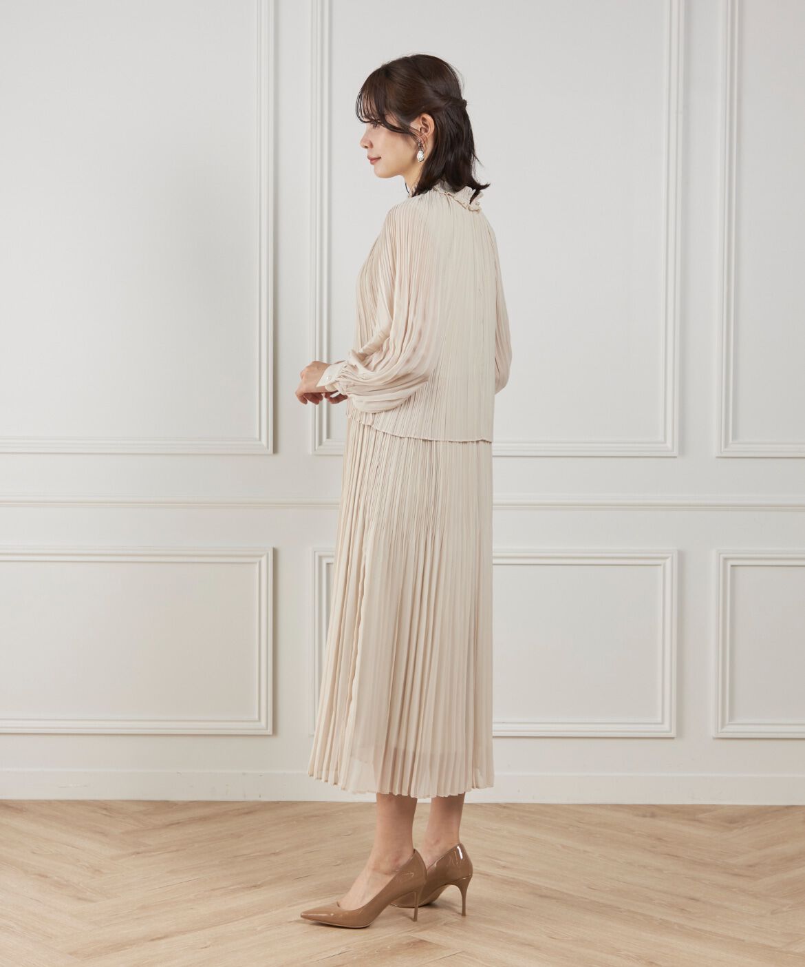 ef-de Black「シフォンプリーツワンピース」|ワンピース|