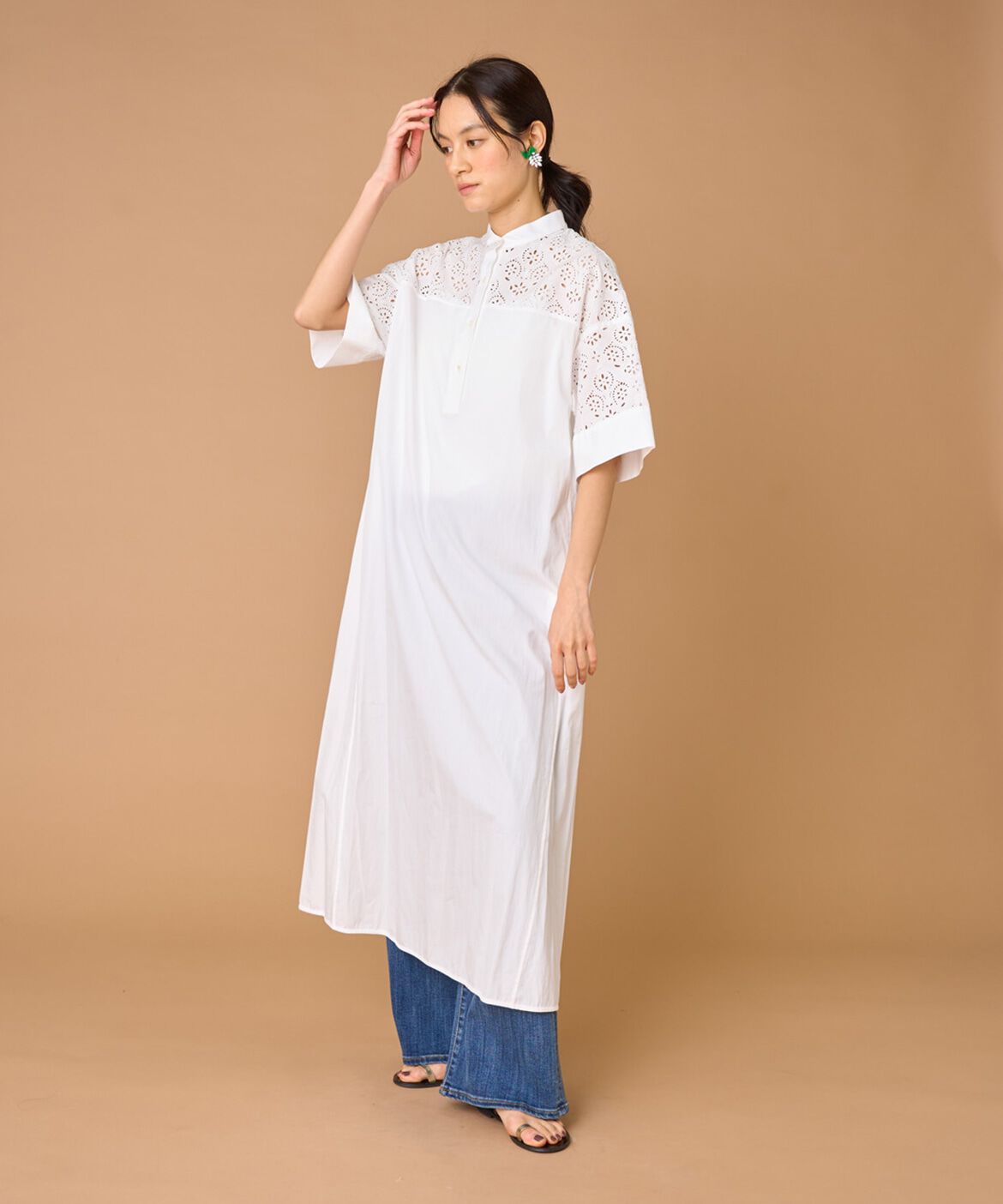 INED「TICCA レースハーフスリーブシャツワンピース TBES-102」|その他|