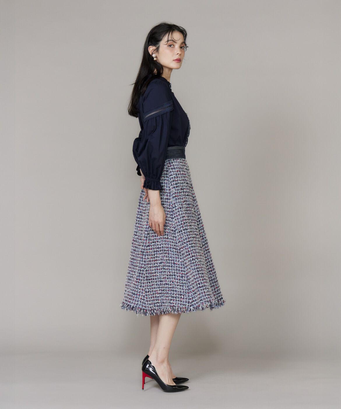 Maglie le cassetto「スタンドレースブラウス」|シャツ・ブラウス|