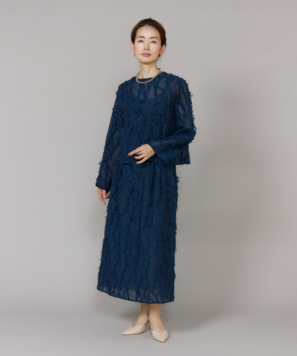 Le Souk「ジャガードタックスカート」|スカート|