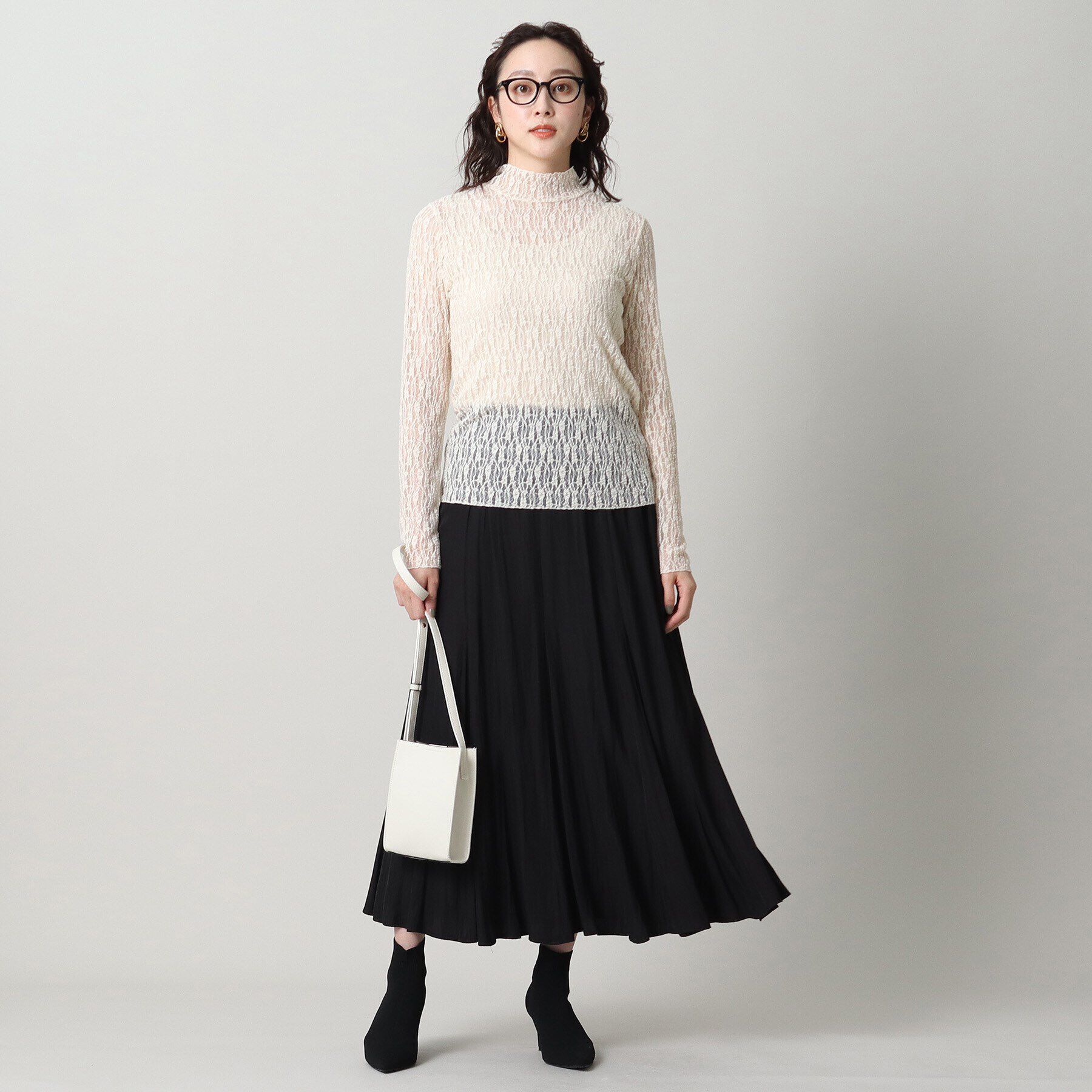 UNTITLED「リーベルラメベア天竺プルオーバファブリック」|キャミソール|