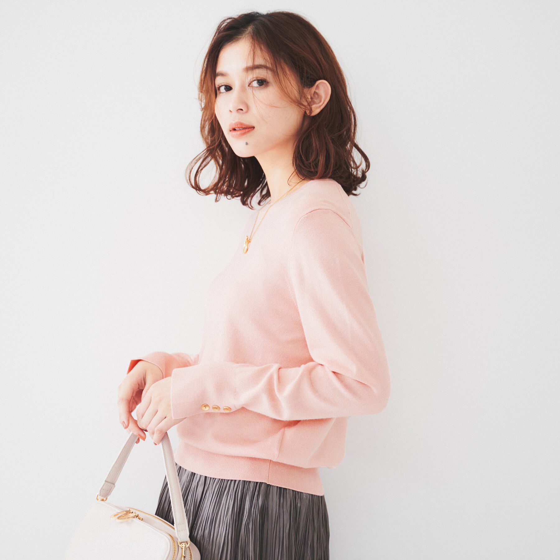 UNTITLED「【アンサンブル可能/6色展開】スパンレーヨン プルオーバーニット」|ニット・セーター|