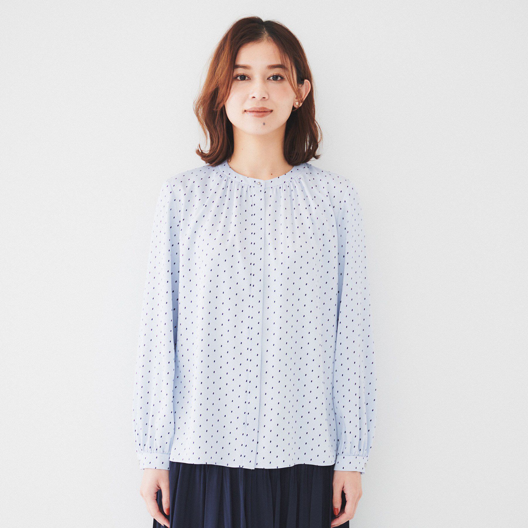UNTITLED「【通勤】オーバルドットブラウス」|シャツ・ブラウス|