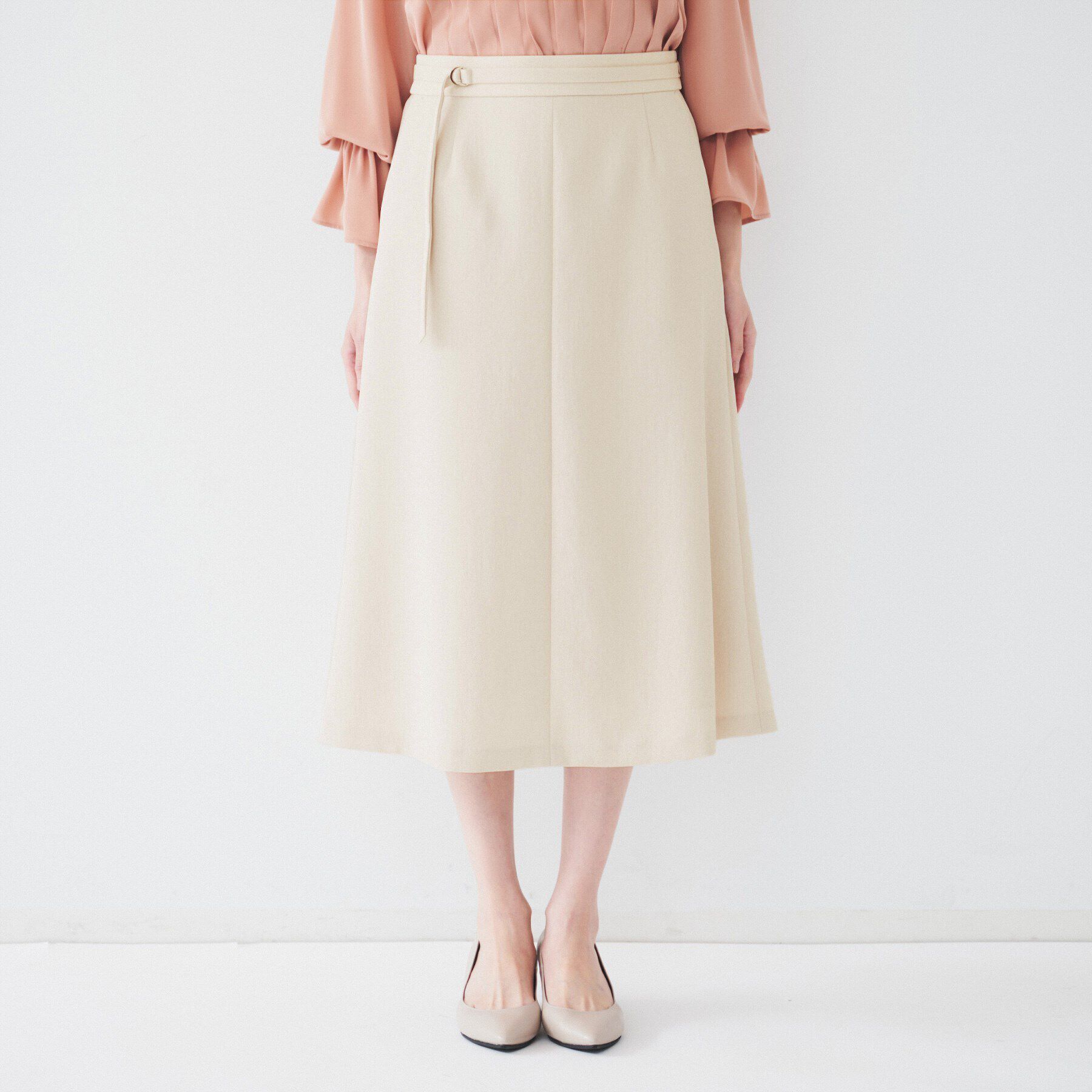 UNTITLED「【ミモレ丈/きれいめ】共ベルト付きマーメイドスカート」|スカート|