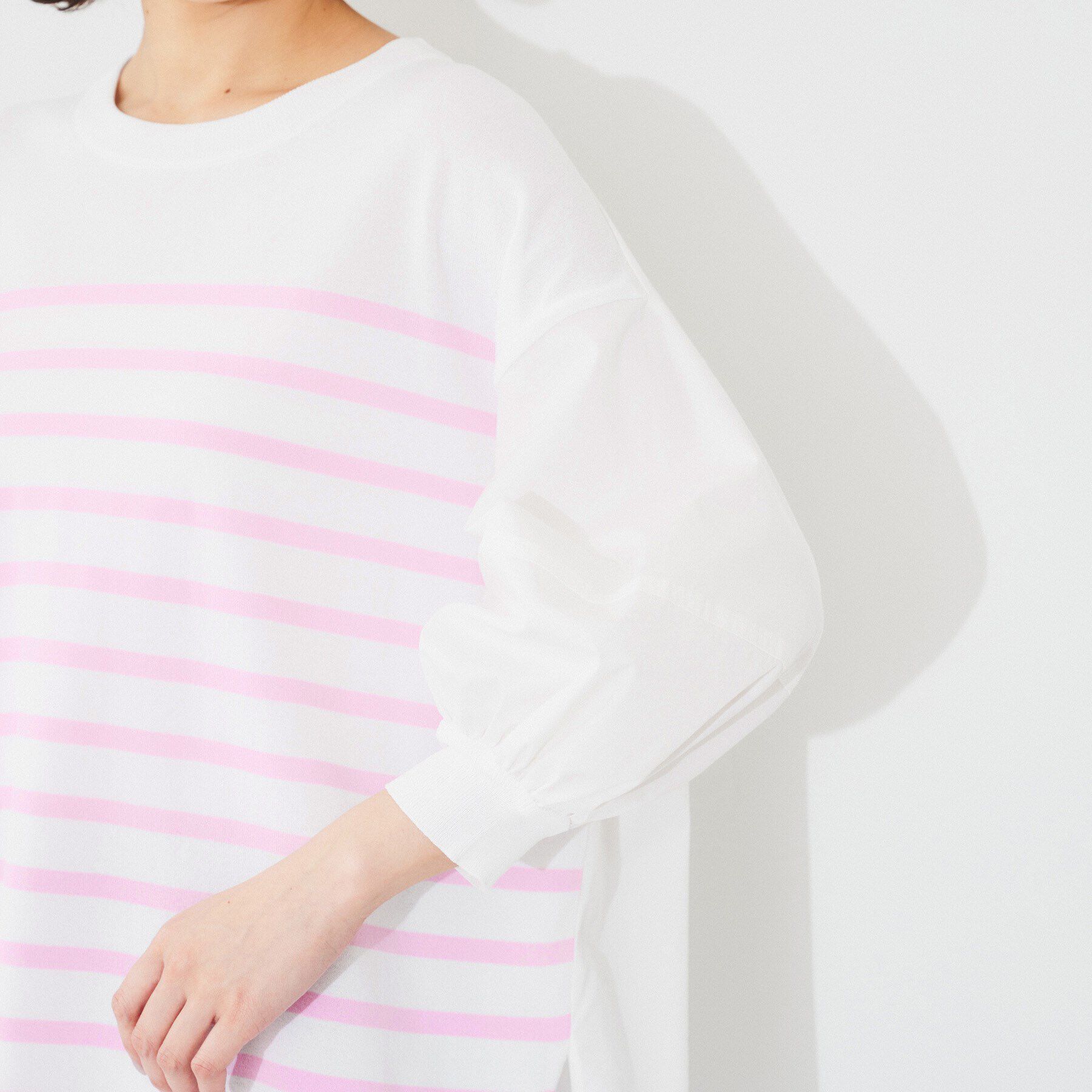 UNTITLED「【TORRAZZO DONNA】ハイブリッドボーダートップス」|Tシャツ・カットソー|