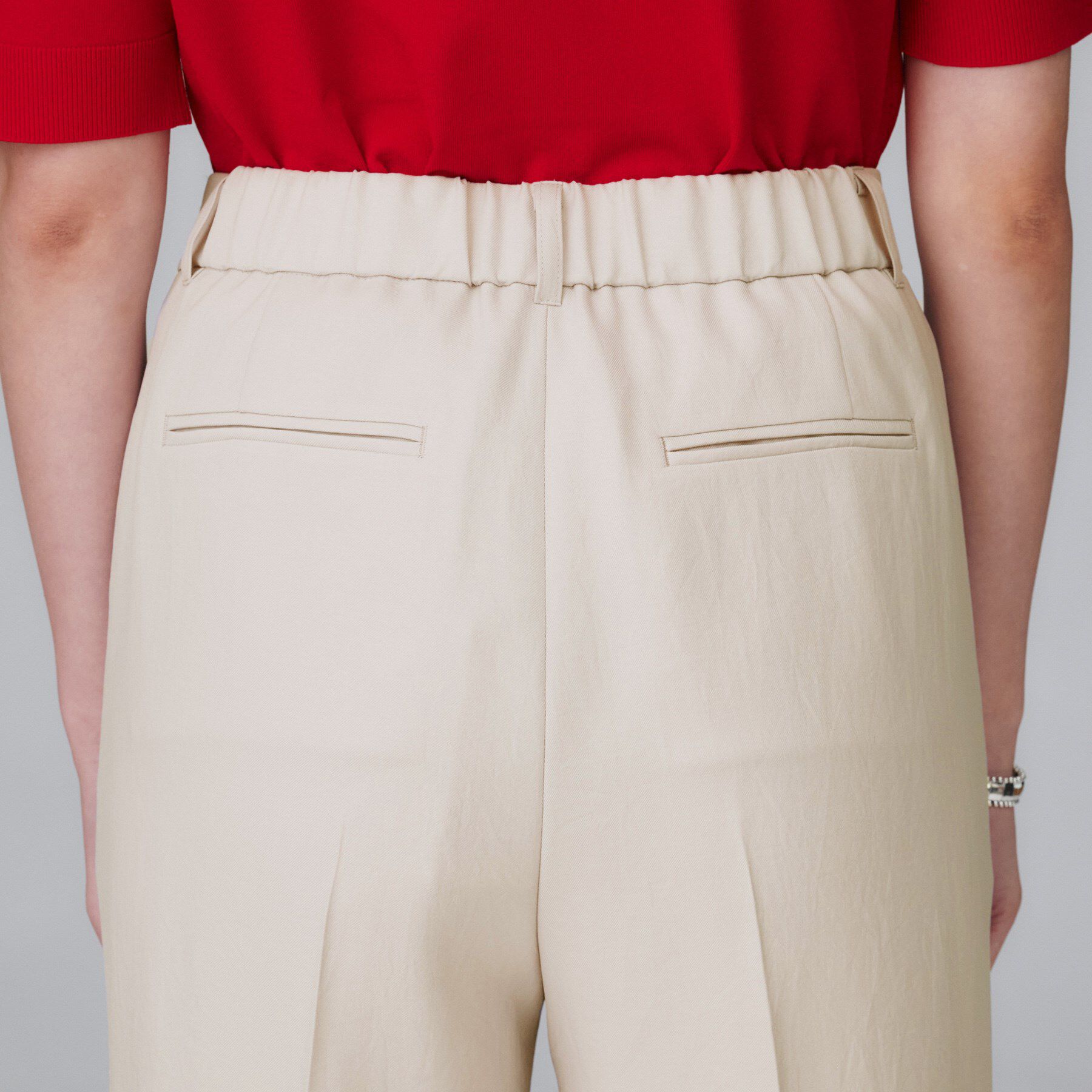 UNTITLED「【後ろウエストゴム】ツイルセミフレアパンツ」|その他|