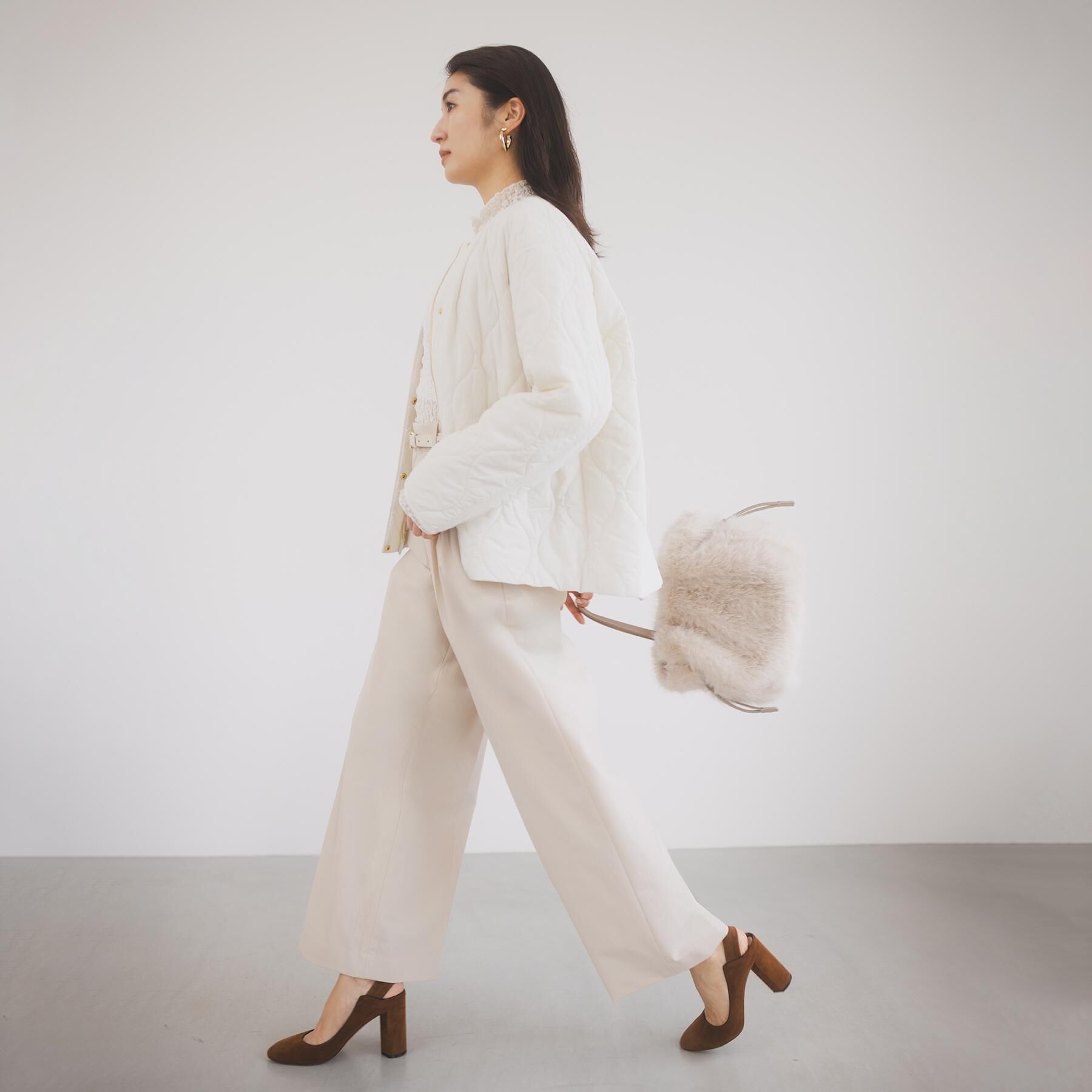 UNTITLED「【軽量／洗える／ファスナー付き】中綿 キルトコート」|ダウン|