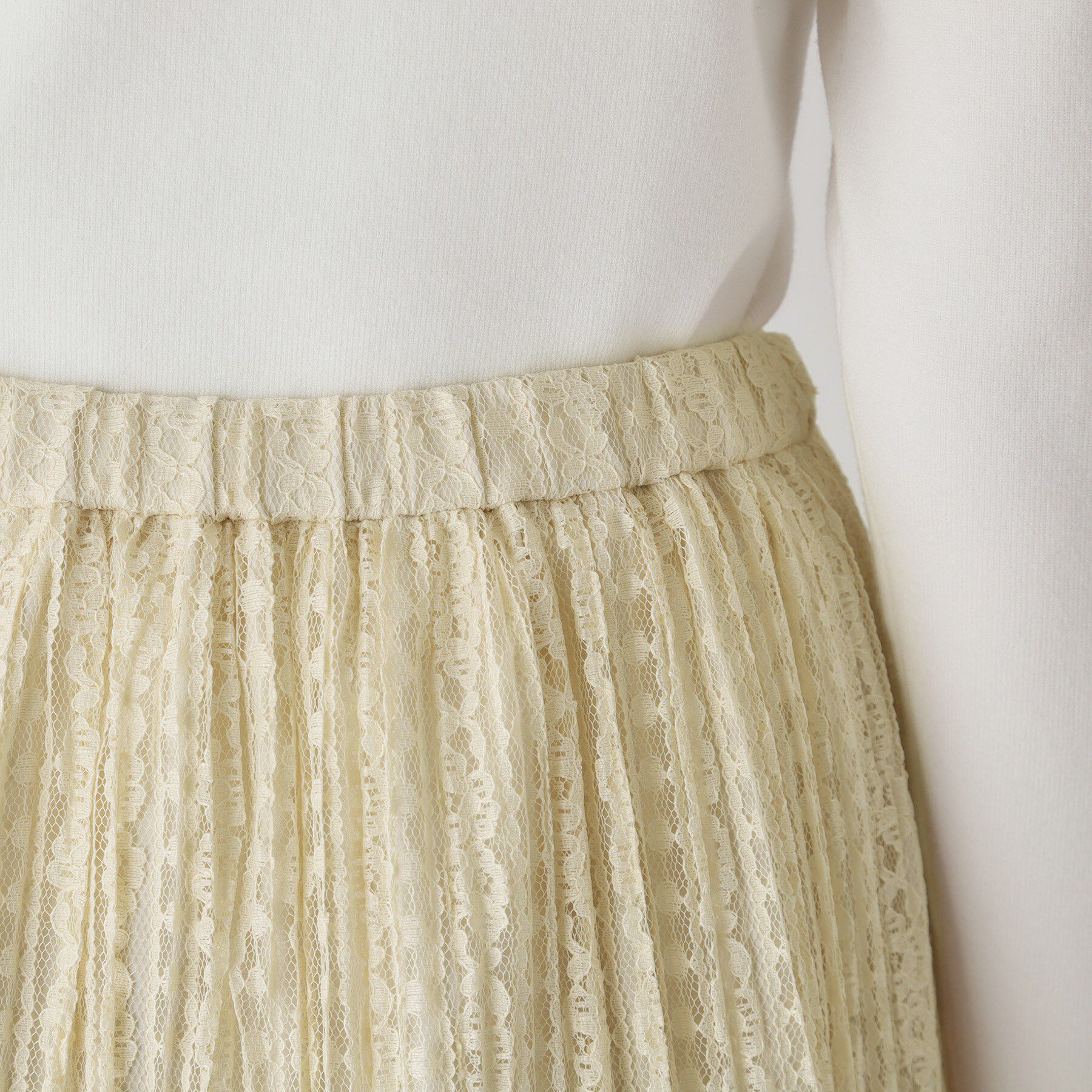 COUP DE CHANCE「【洗える】レース素材プリーツスカート」|スカート|