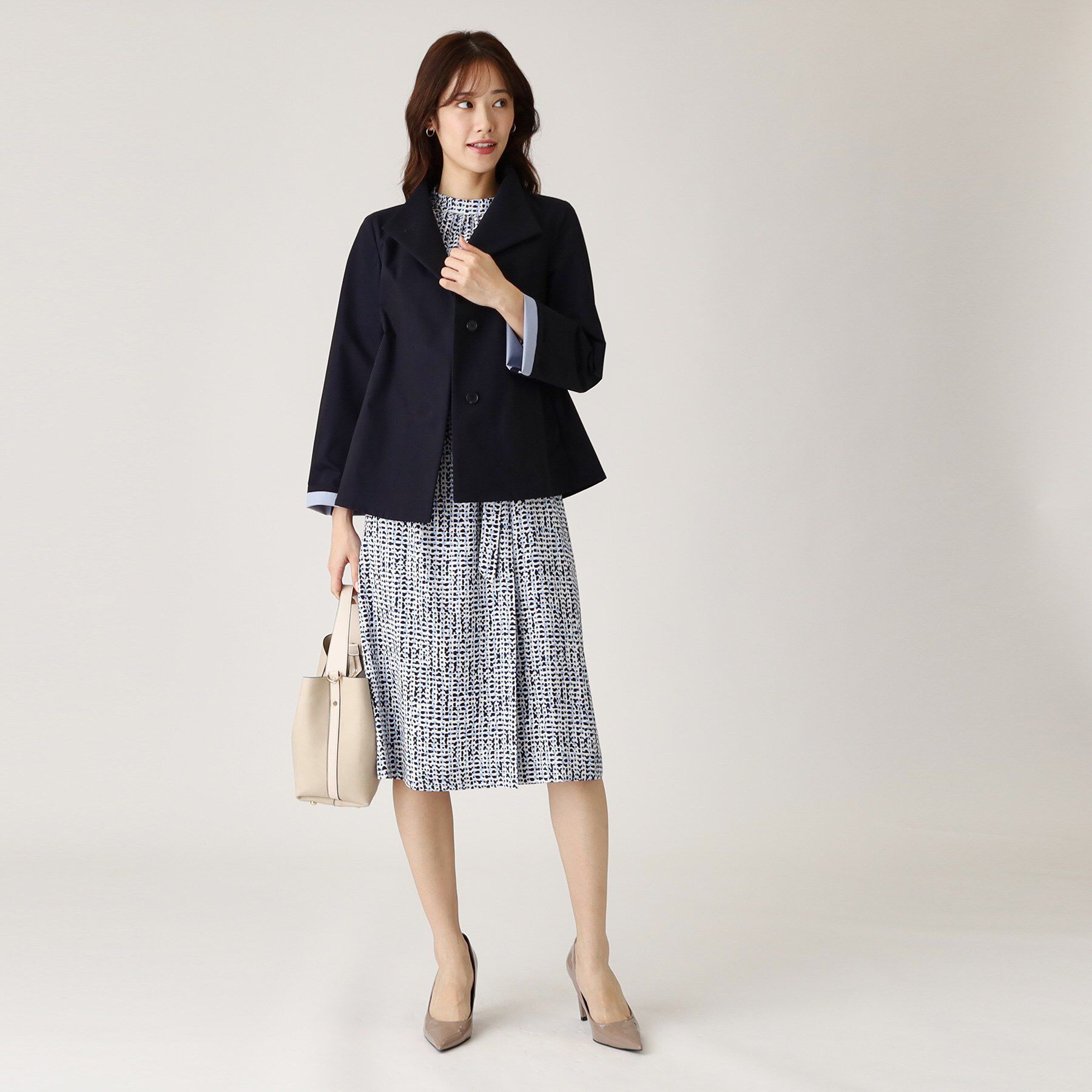 COUP DE CHANCE「【洗える】配色使いショート丈コート」|その他|