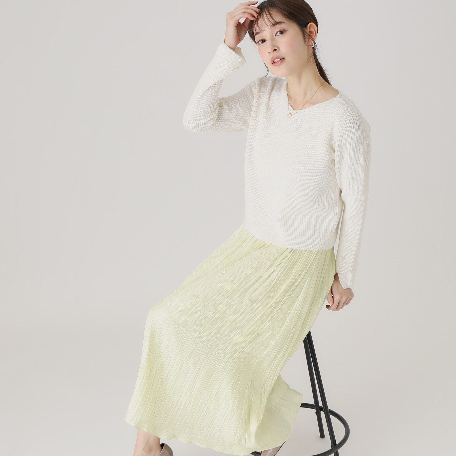 COUP DE CHANCE「【洗える／日本製／ウエストゴム】ランダムプリーツスカート」|スカート|