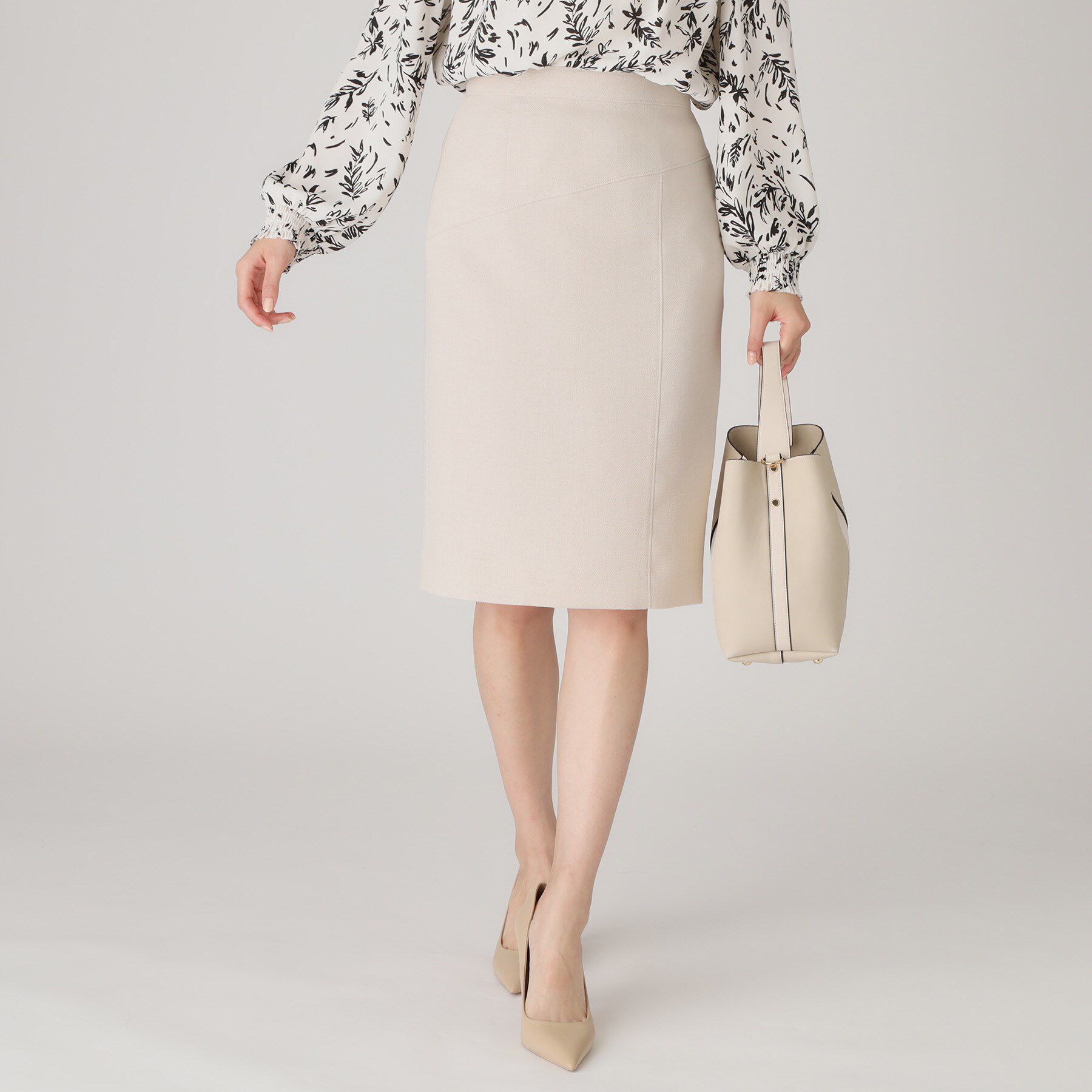 COUP DE CHANCE「【手洗い可／日本製】タイトスカート」|スカート|グレージュ(050)