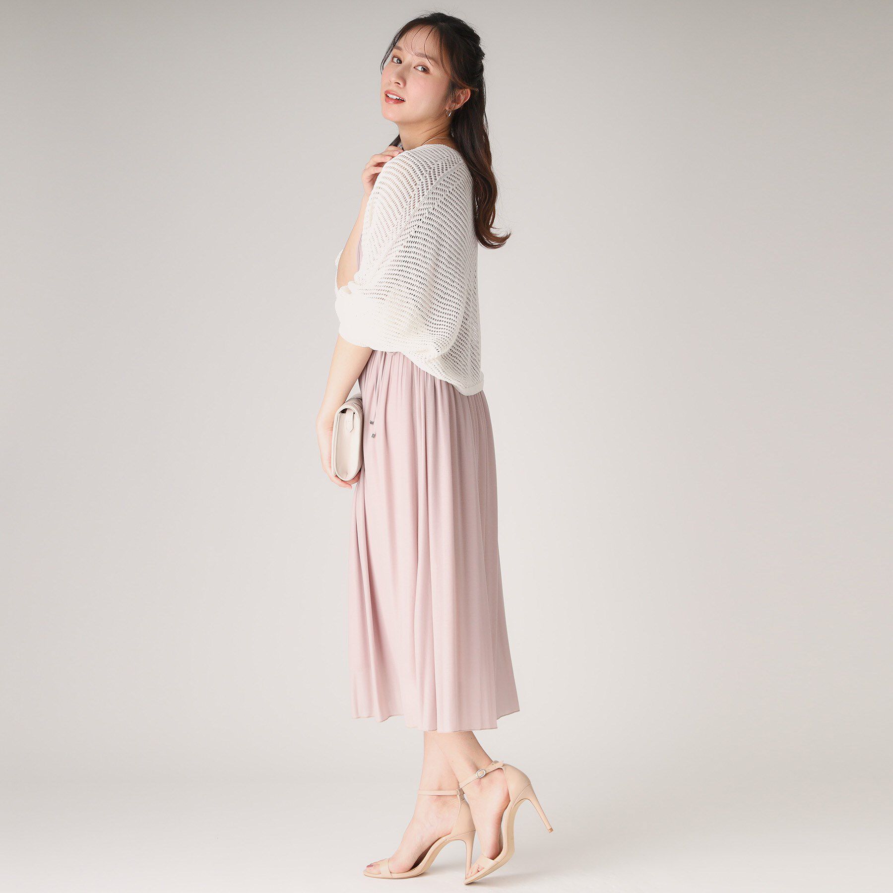 COUP DE CHANCE「【洗える／日本製】和紙混ショート丈ニットボレロ」|カーディガン|