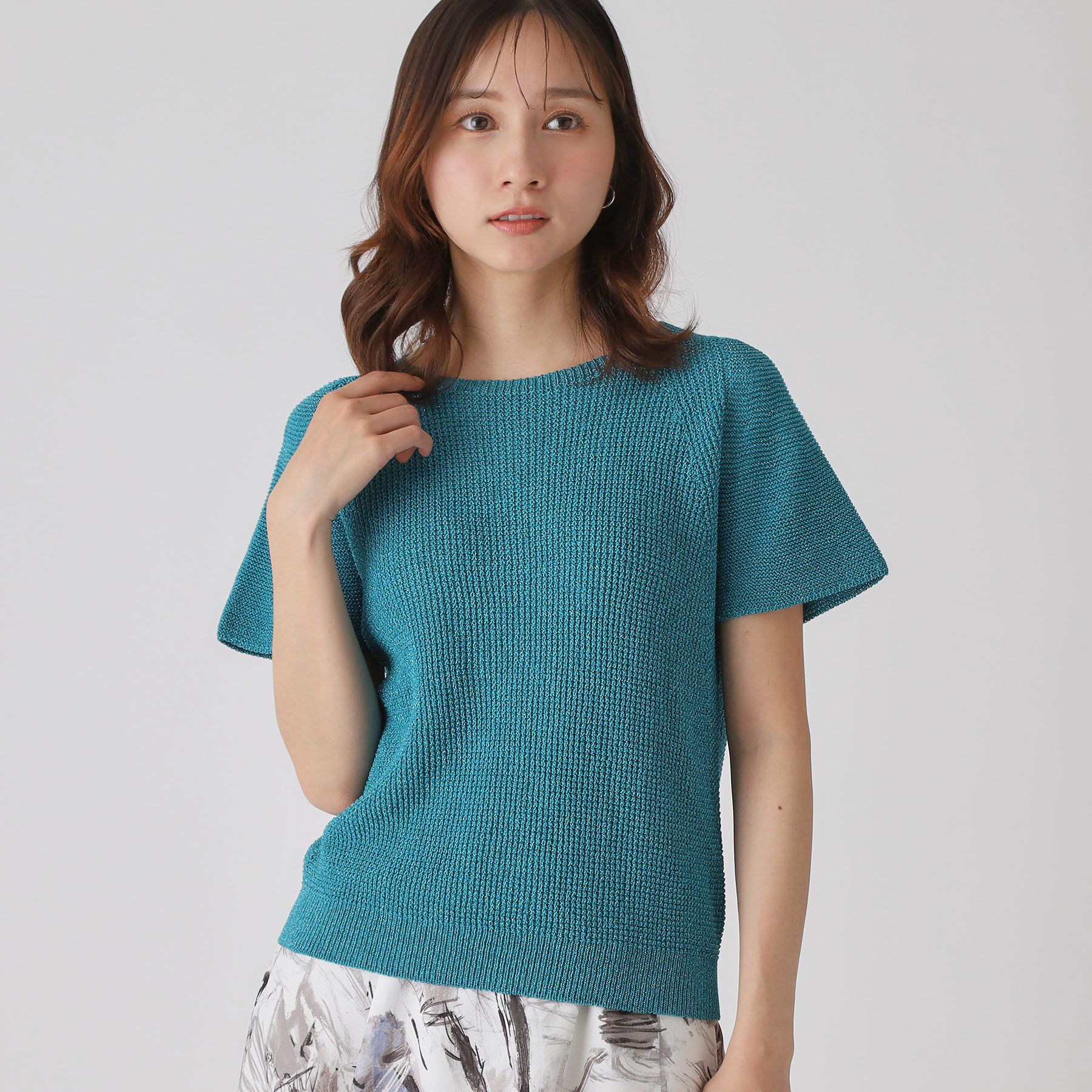 COUP DE CHANCE「【洗える／日本製】ラメ和紙混ニットトップス」|ニット・セーター|