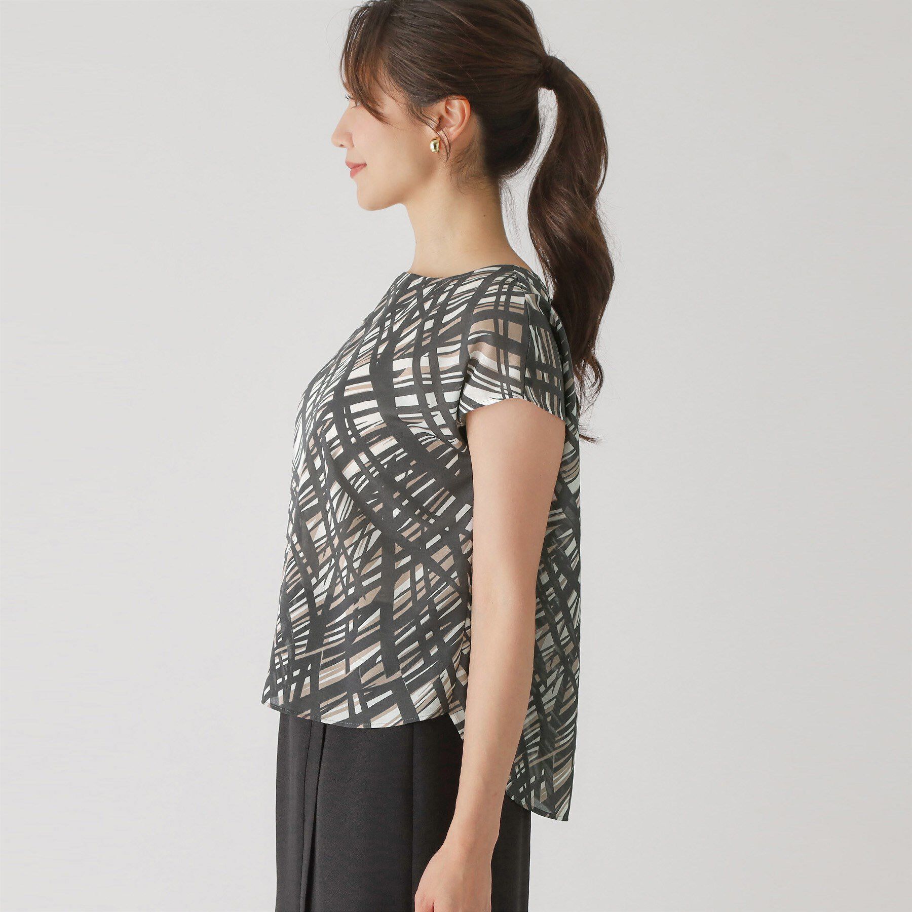 COUP DE CHANCE「【手洗い可／日本製】上品チェック柄のブラウス」|シャツ・ブラウス|