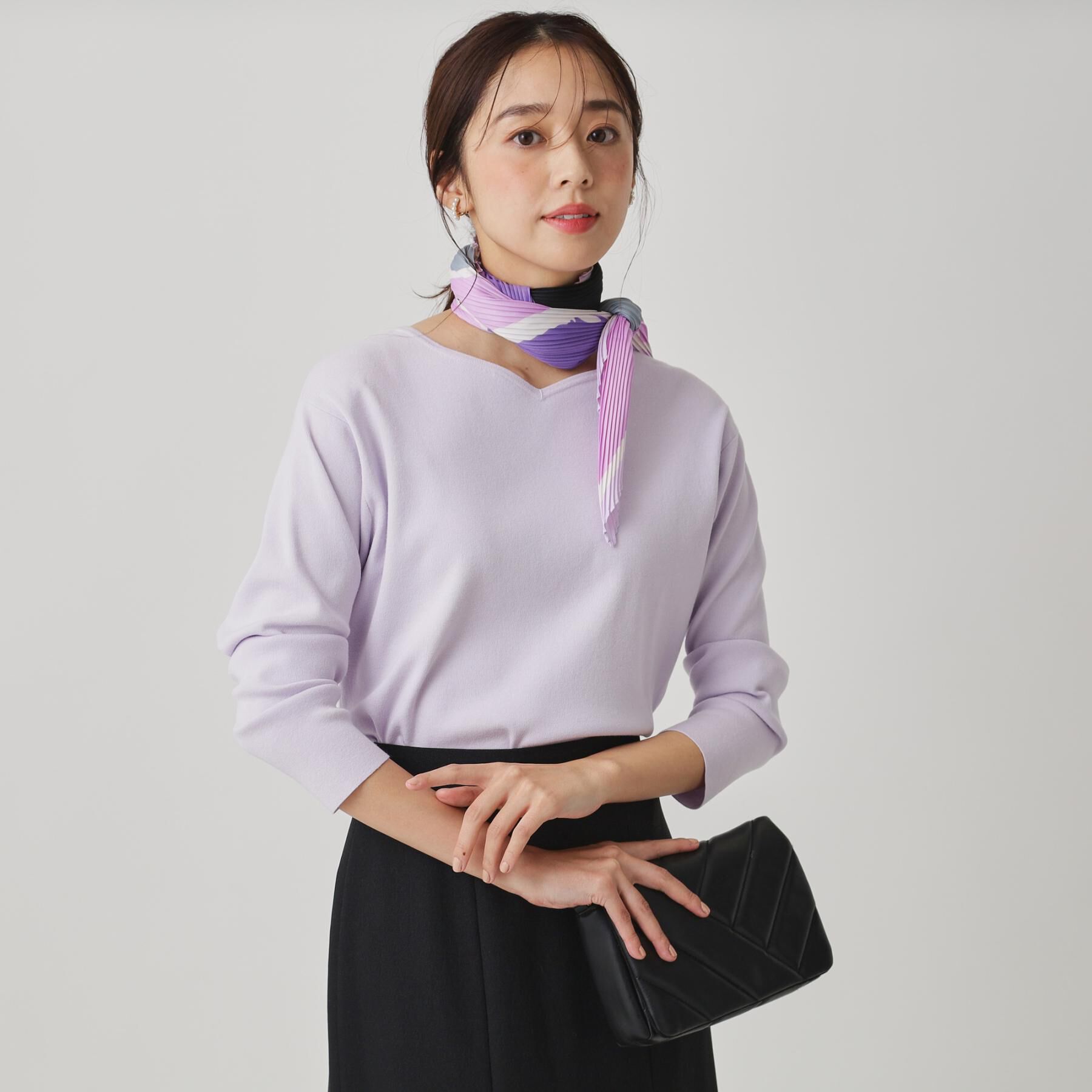 COUP DE CHANCE「【手洗い可】ハートネックのニットトップス」|ニット・セーター|