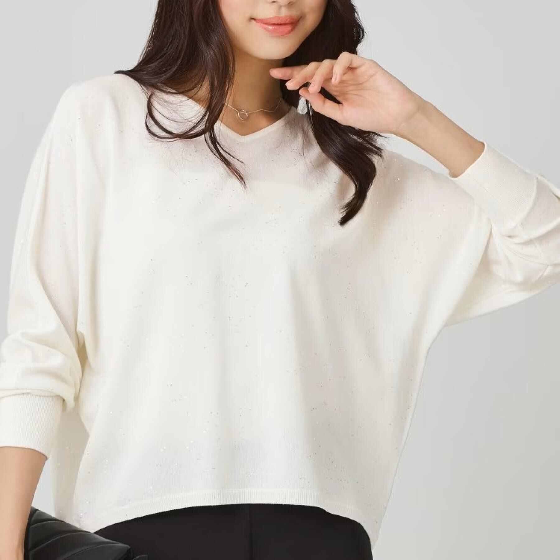 COUP DE CHANCE「【手洗い可】スパンコール入りニットトップス」|ニット・セーター|