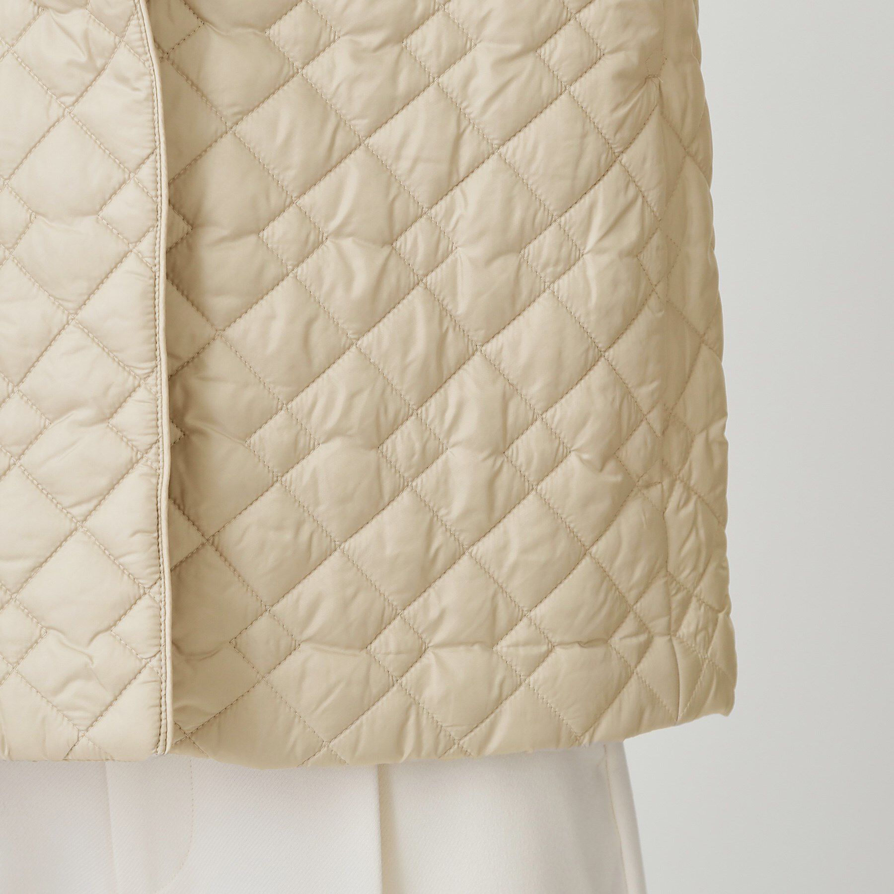 COUP DE CHANCE「【軽い着心地】中綿キルトジャケット」|ノーカラージャケット|