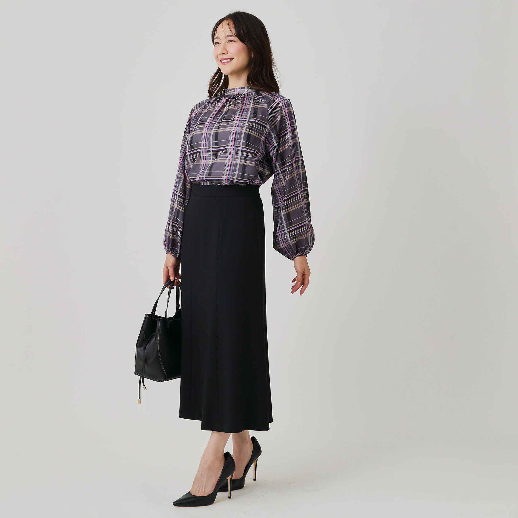 COUP DE CHANCE「【手洗い可／日本製】チェック柄ブラウス」|シャツ・ブラウス|