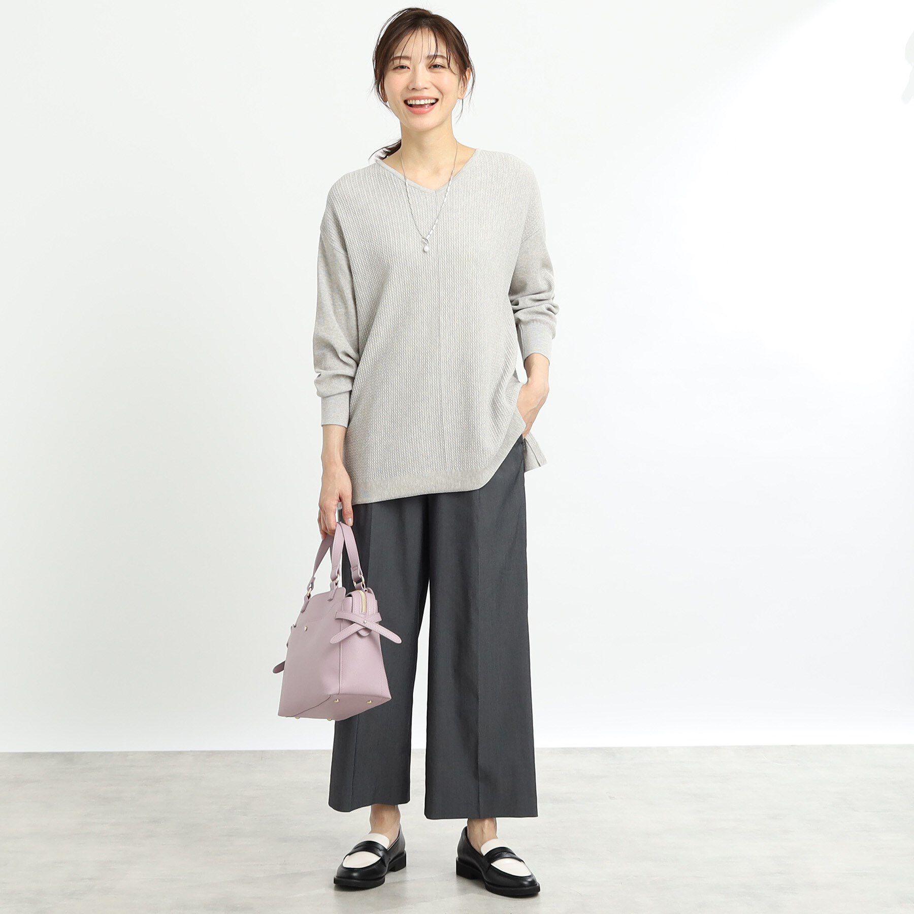 Reflect「【WEB先行カラーあり／ヒップ周りカバー】オフボディニット」|ニット・セーター|