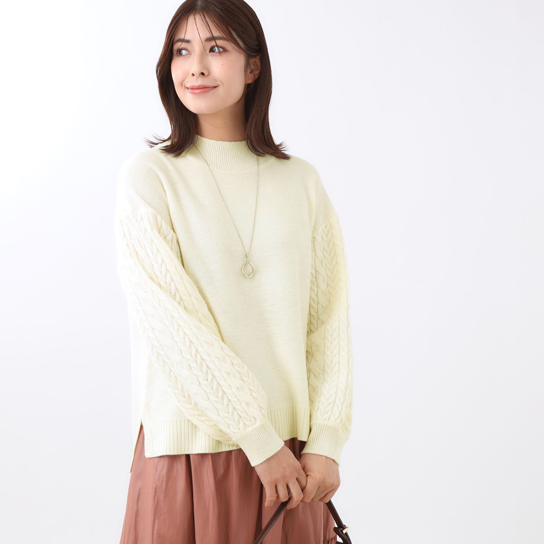 Reflect「【一枚で着映え◎／ゆったりシルエット】ラメ&times;スパンコールウール混ニット」|ニット・セーター|