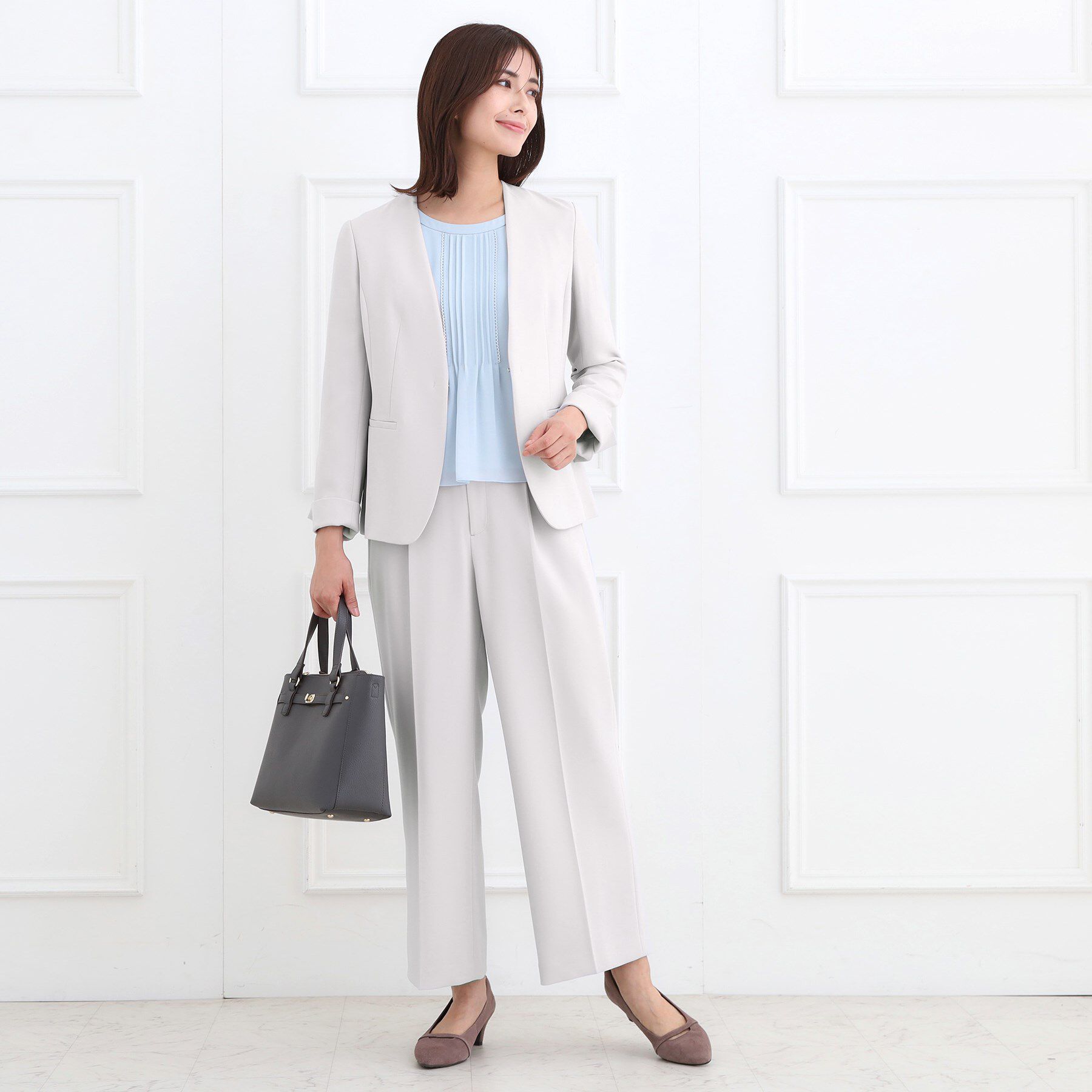 Reflect「【フォーマル／入卒／通勤／セットアップ可】ノーカラージャケット」|ノーカラージャケット|