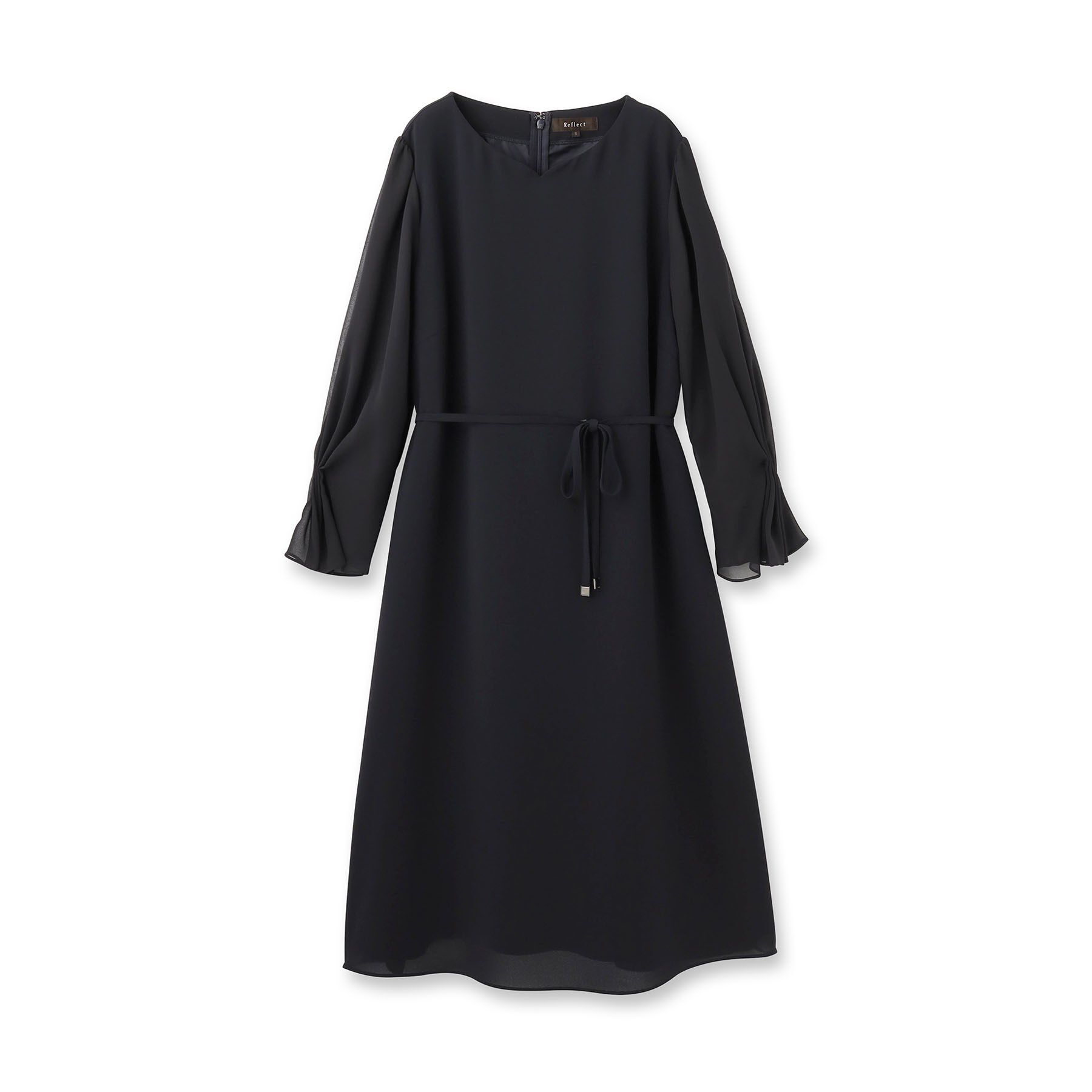 Reflect「【フォーマル／入卒／付属リボン付き】スリーブデザインジョーゼットワンピース」|ワンピース|