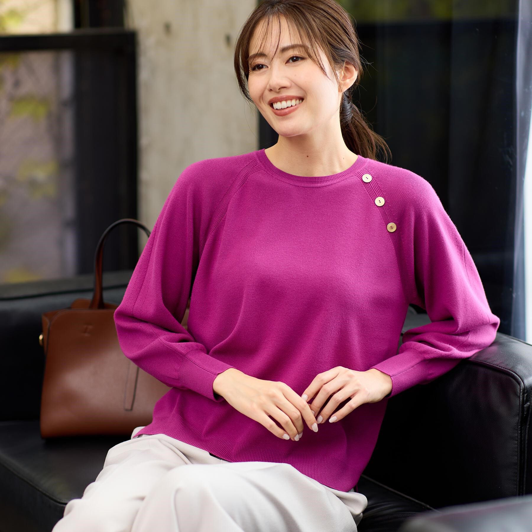 Reflect「【ゆったり着られる◎】ラグランスリーブニット」|ニット・セーター|