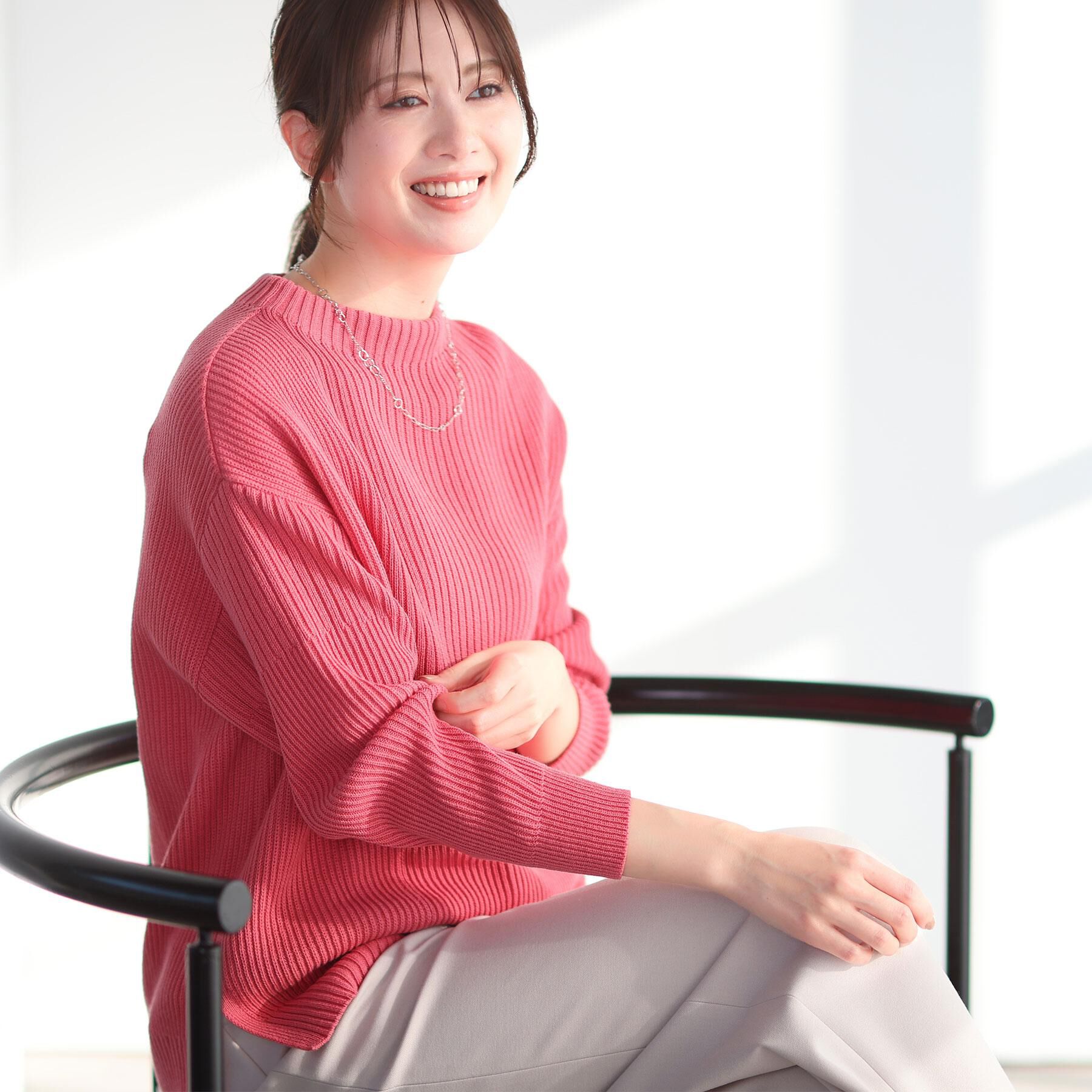 Reflect「【腰周りカバー／長め丈】モックネックニットプルオーバー」|ニット・セーター|