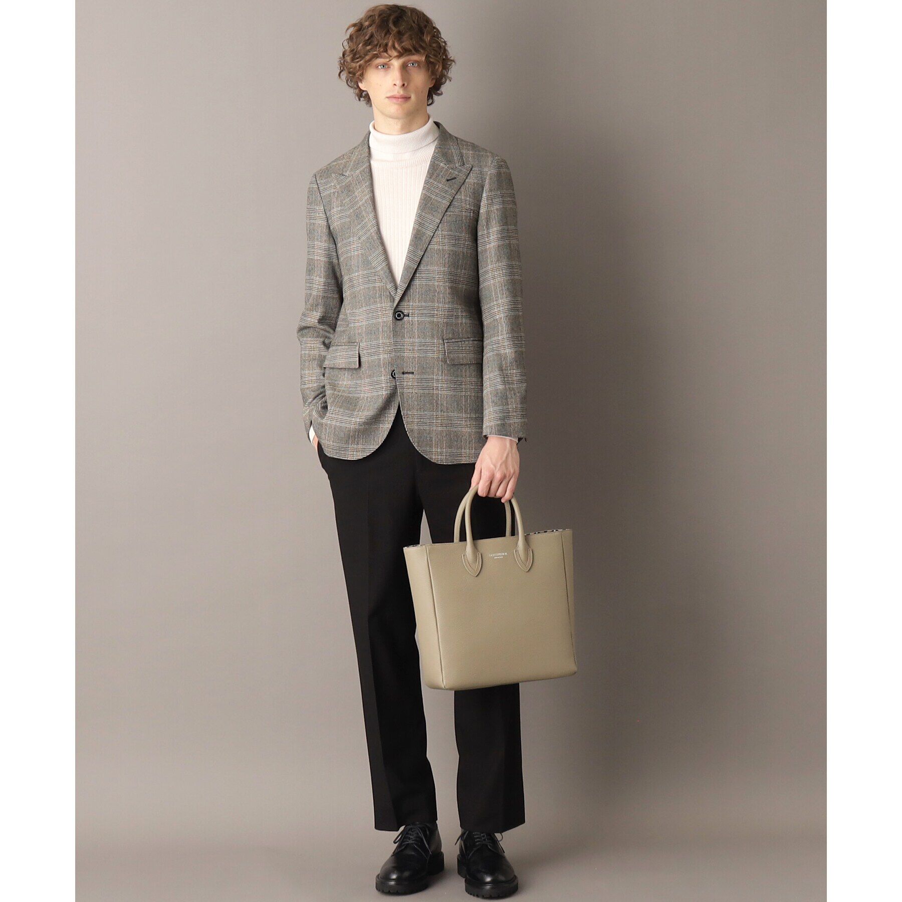 DRESSTERIOR「スクエアシュリンクレザー トートバッグ」|トートバッグ|