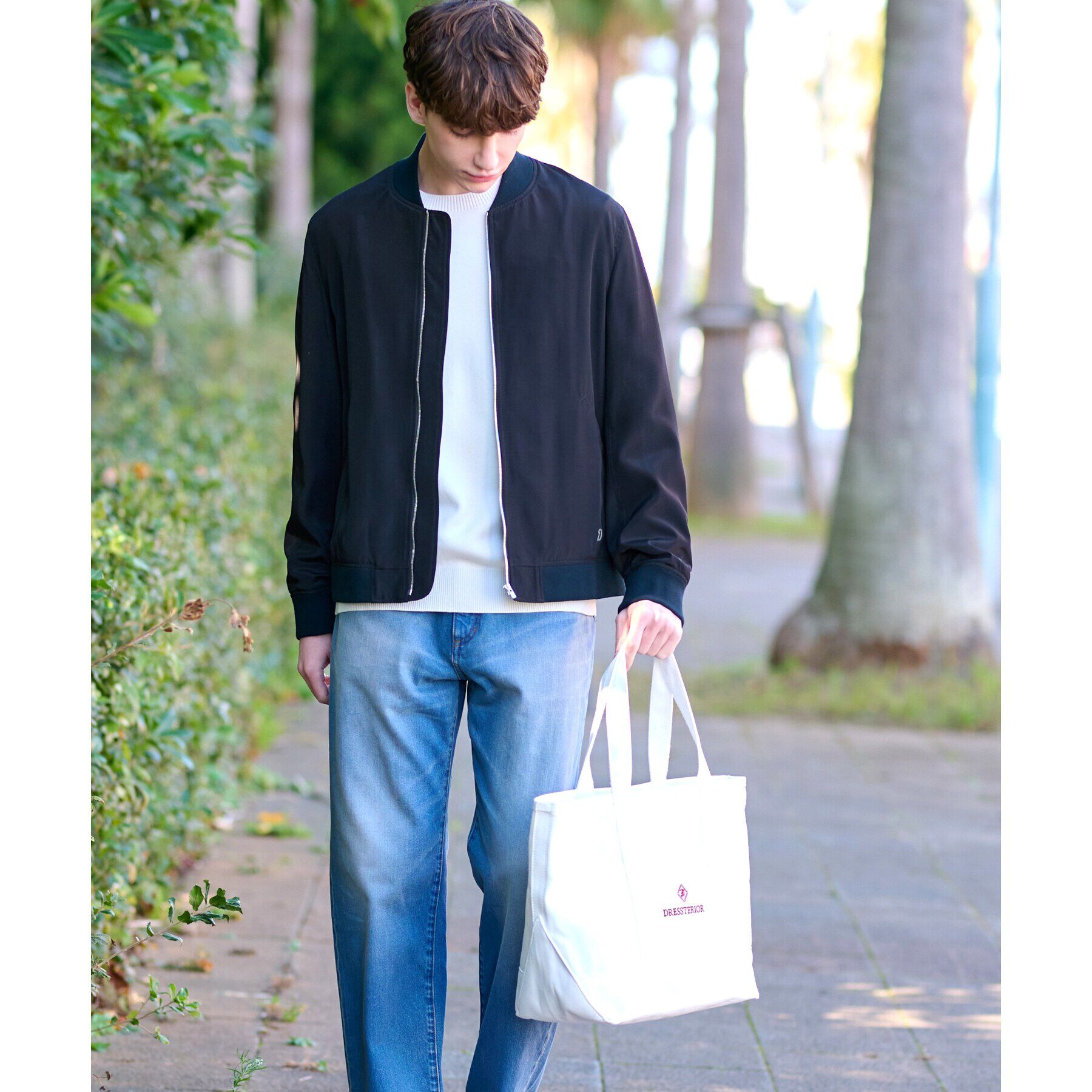 DRESSTERIOR「SDG&rsquo;s ブラックMA－1 ジャケット」|ブルゾン・スタジャン|