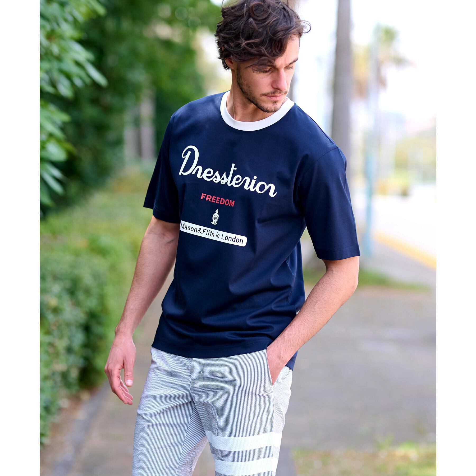 DRESSTERIOR「【接触冷感/抗菌防臭/消臭】ICE CLEAR COTTON ロゴT」|Tシャツ・カットソー|