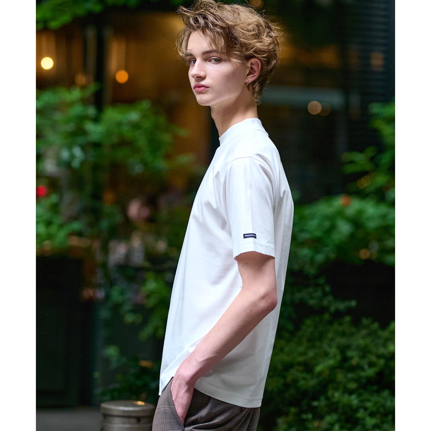 DRESSTERIOR「【接触冷感/抗菌防臭/消臭】ICE CLEAR COTTON モックネックT」|Tシャツ・カットソー|