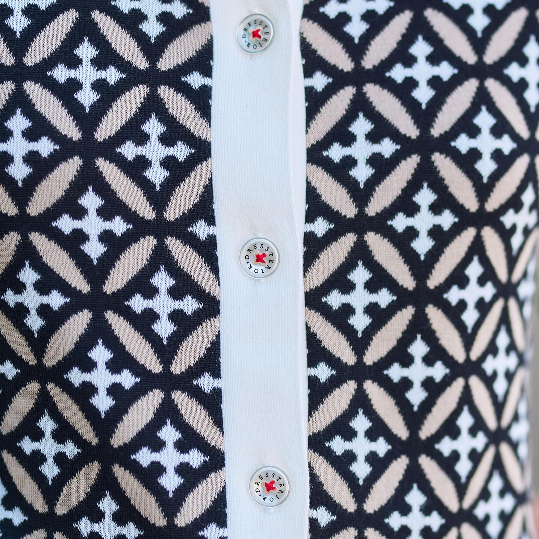 DRESSTERIOR「【美人百花/モデル美香着用】オーバーラップサークルハーフスリーブカーディガン」|カーディガン|