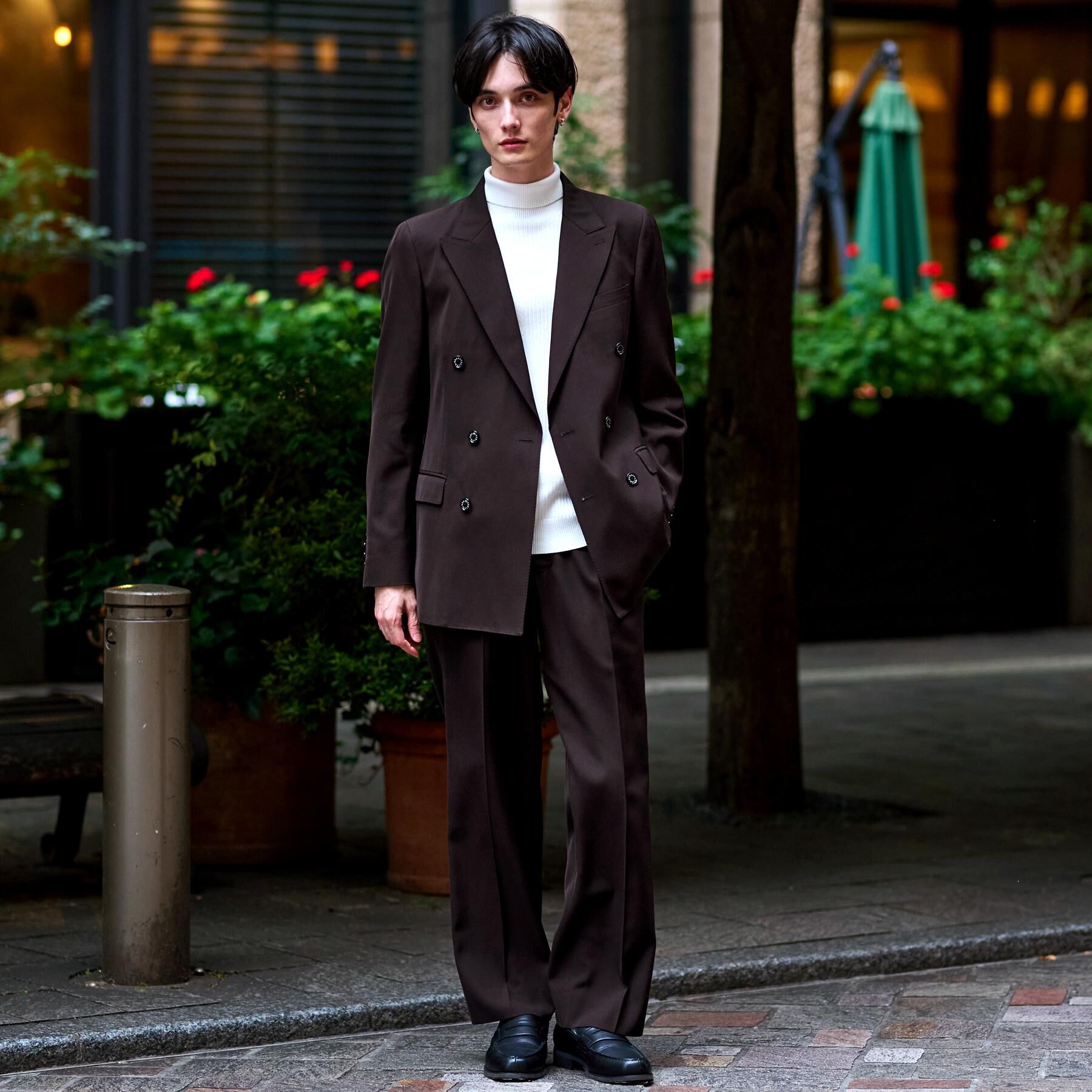 DRESSTERIOR「【セットアップ可】ブラウンツイル ツータックパンツ」|その他|