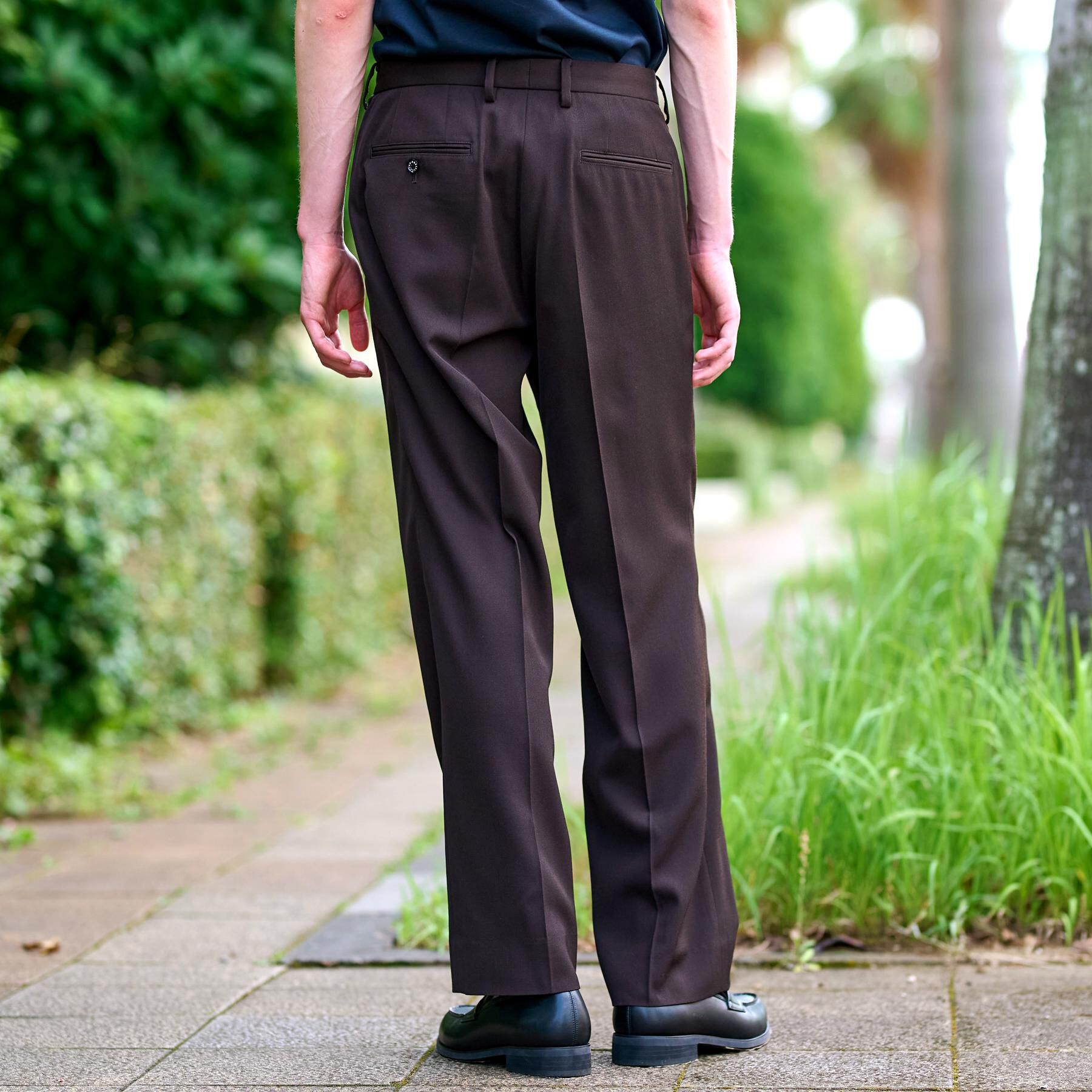 DRESSTERIOR「【セットアップ可】ブラウンツイル ツータックパンツ」|その他|