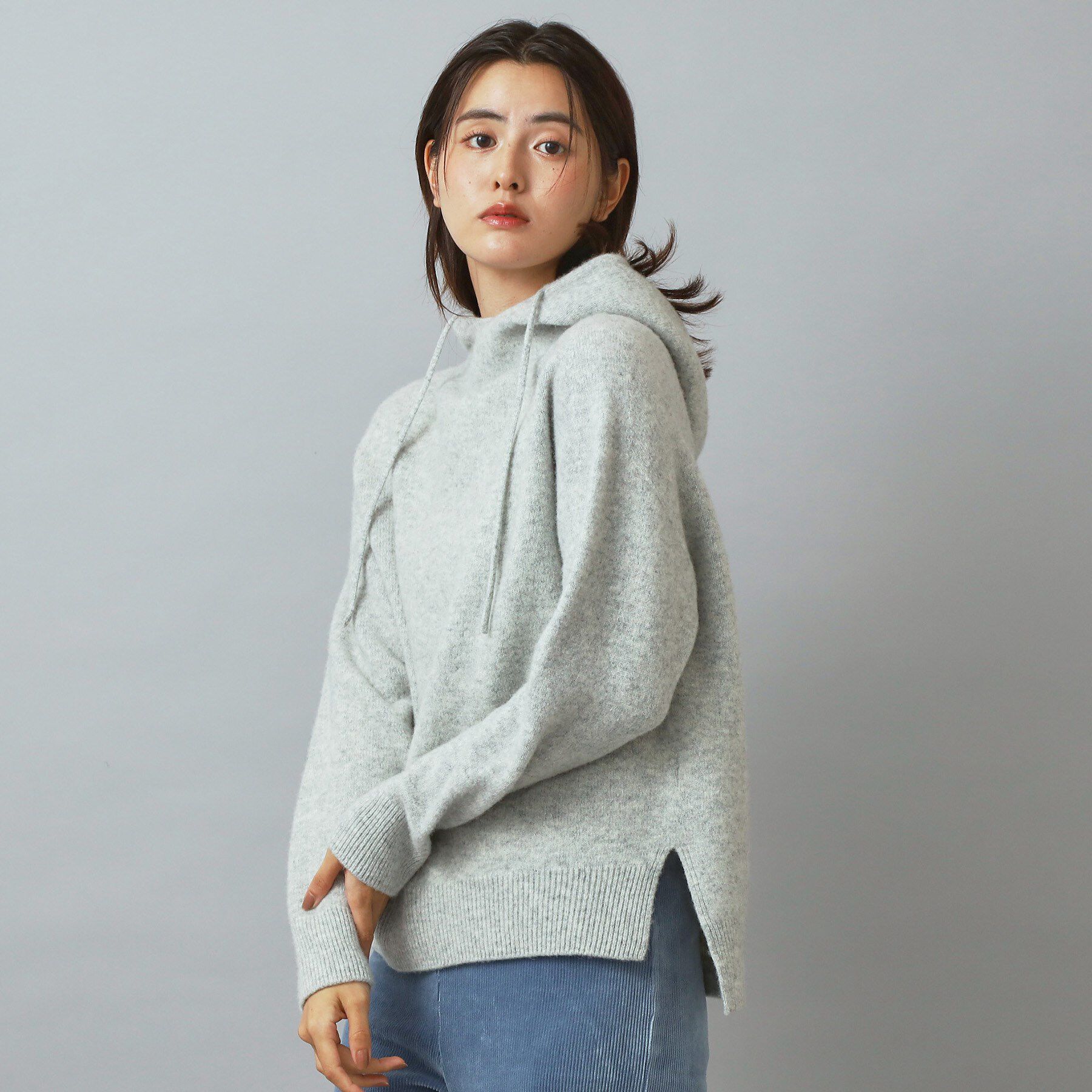 DRESSTERIOR「カシミヤブレンドフードニット」|ニット・セーター|