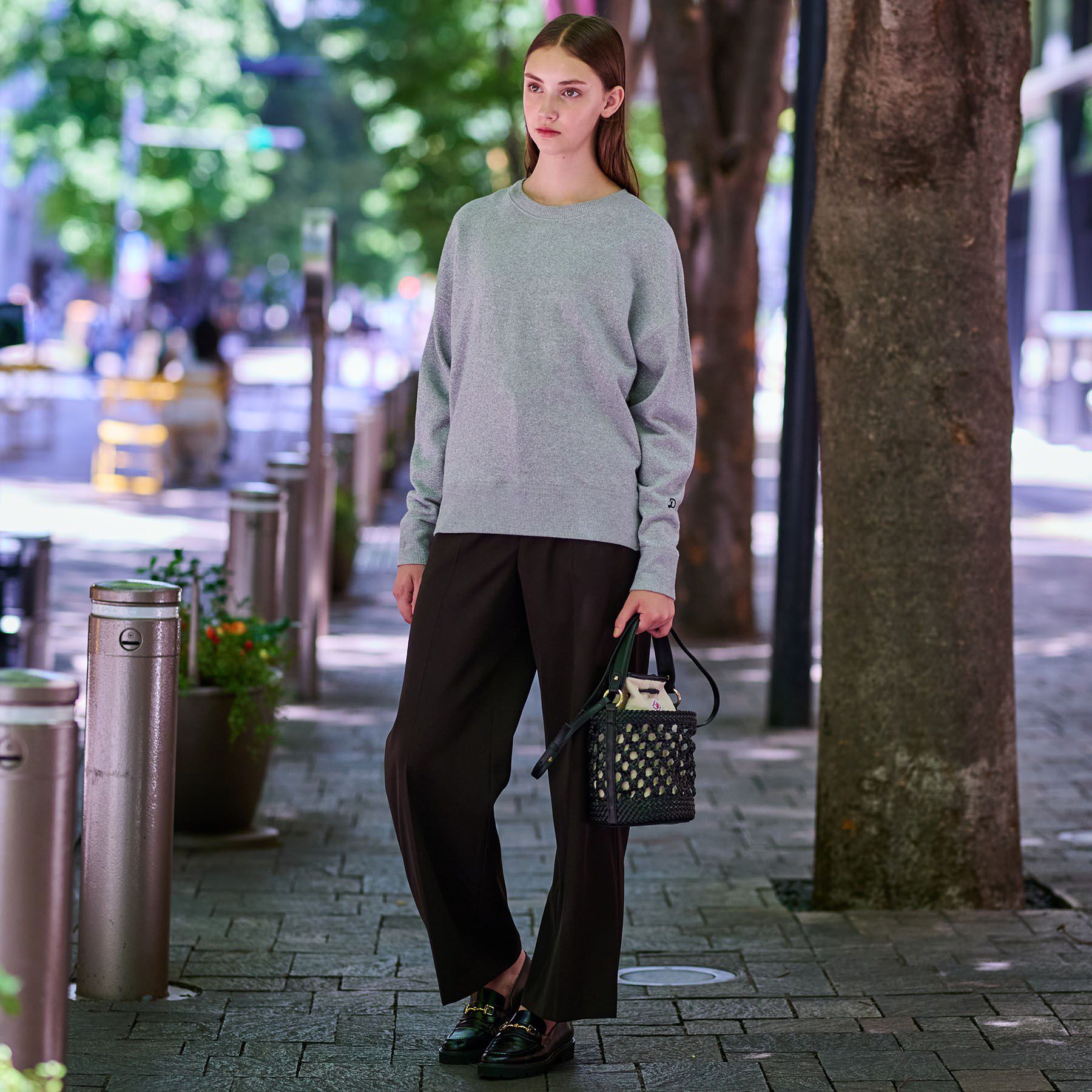 DRESSTERIOR「ラメ裏毛プルオーバー」|Tシャツ・カットソー|